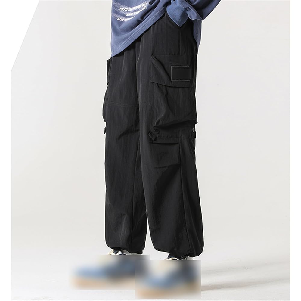 【BOHEMIAN SEOUL】OVERALLS CARGO PANTS Men's Multi-Pockets Cargo Pants Autumn Vintage Solid Color