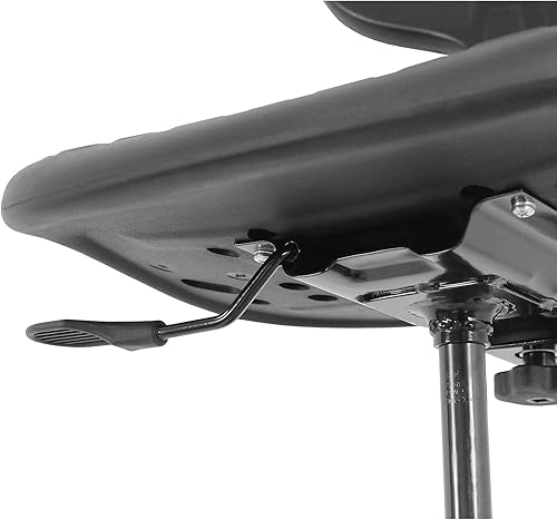 Miniatura 3 de BenchPro de lujo sillabanco de poliuretano con base de nylon y anillo para descansar los pies, capacidad de 450 libras, 18.5 pulgadas de ancho x 18