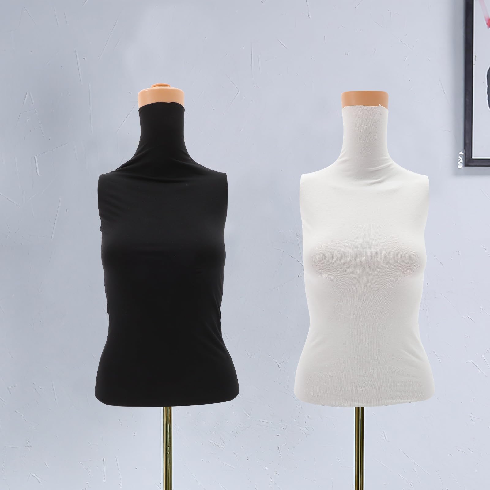 Housse en Tissu de Coton Ajustement Serré et Résistante aux Taches pour Mannequin de Couture , Lot de 2 Pièces pour Photographie et Présentation