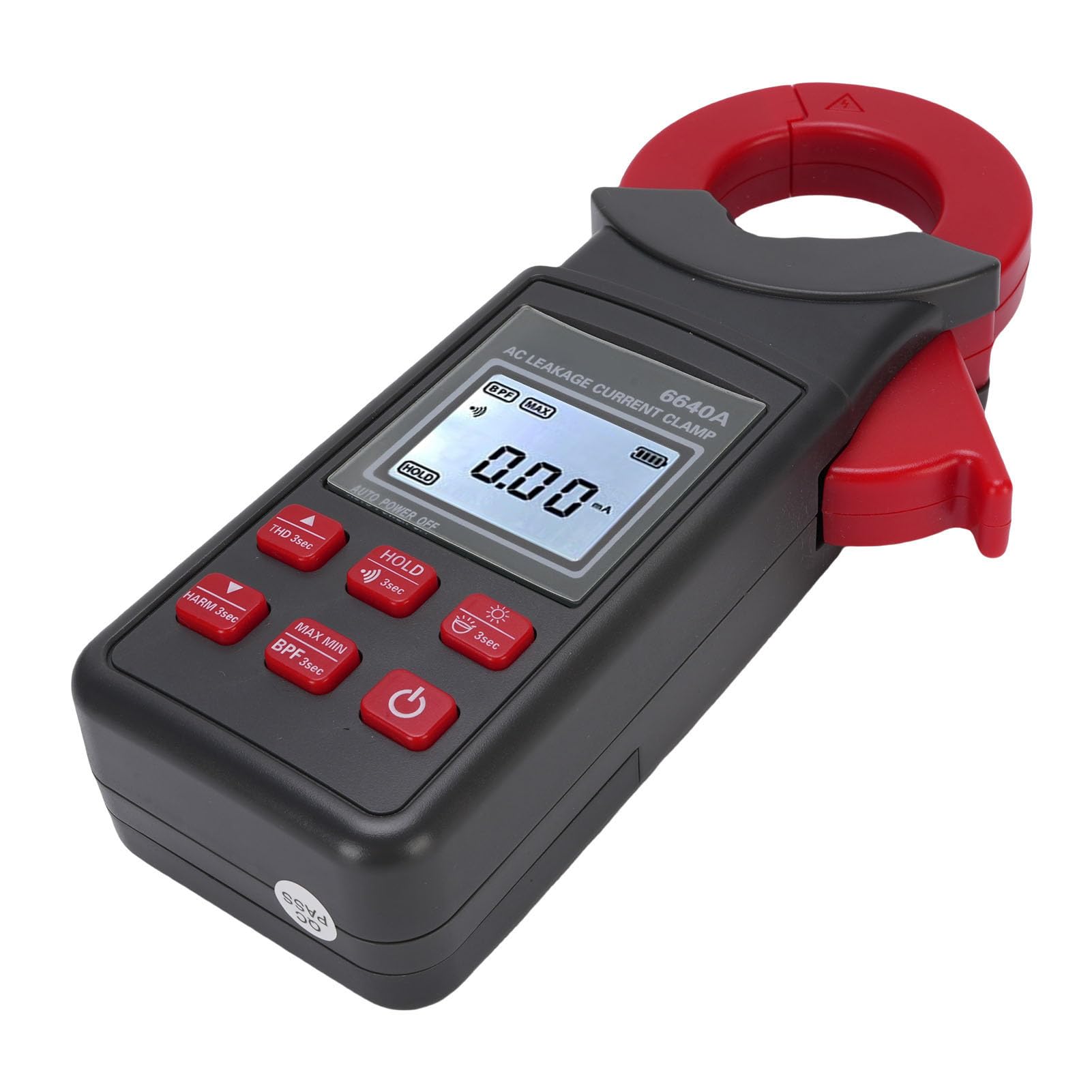 Medidor de Abrazadera de Corriente de Fuga de CA 6640A Detección Armónica de Luz de Fondo Versátil