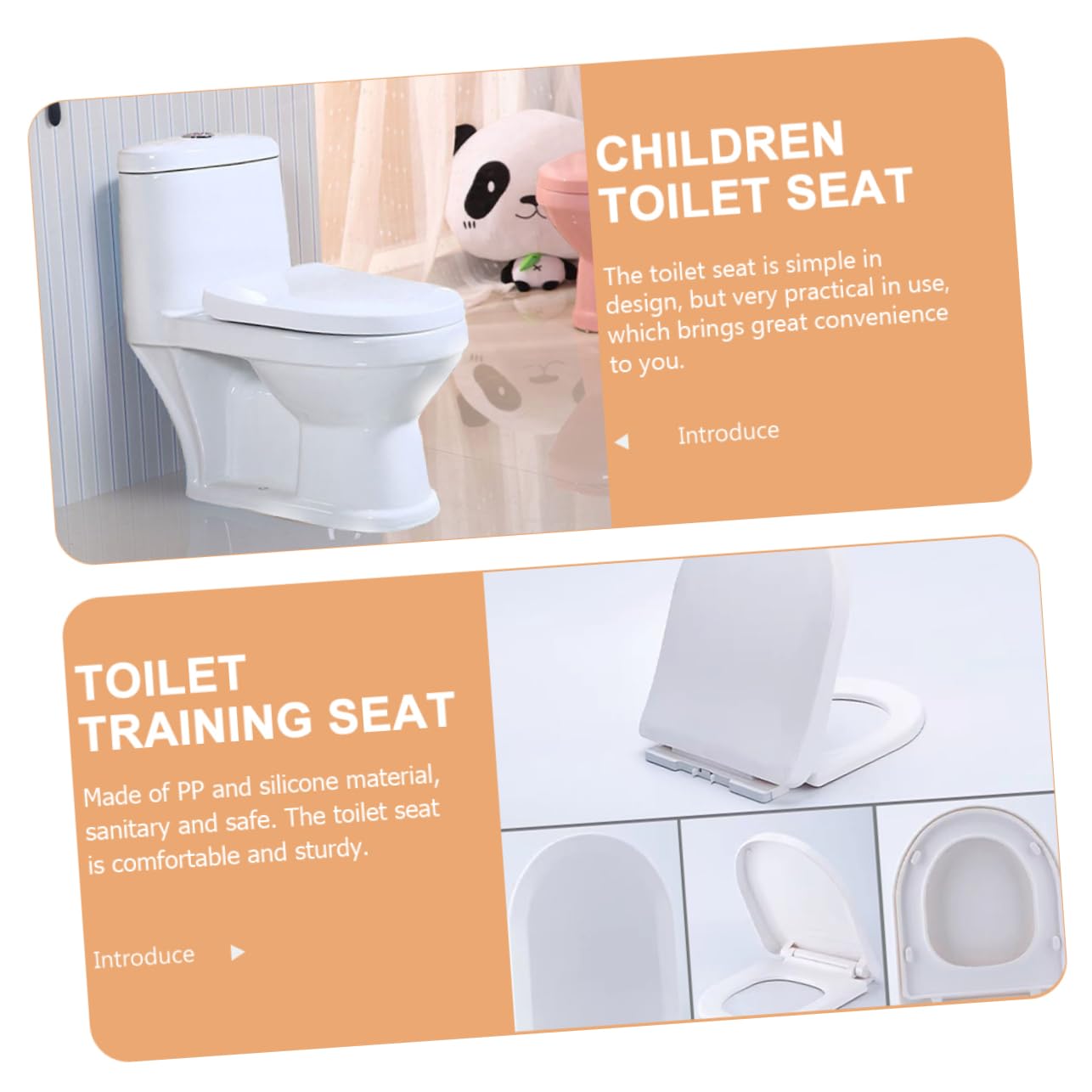 Sedile Wc per Bambini in Pp Bianco Leggero, Seduta per Vasino
