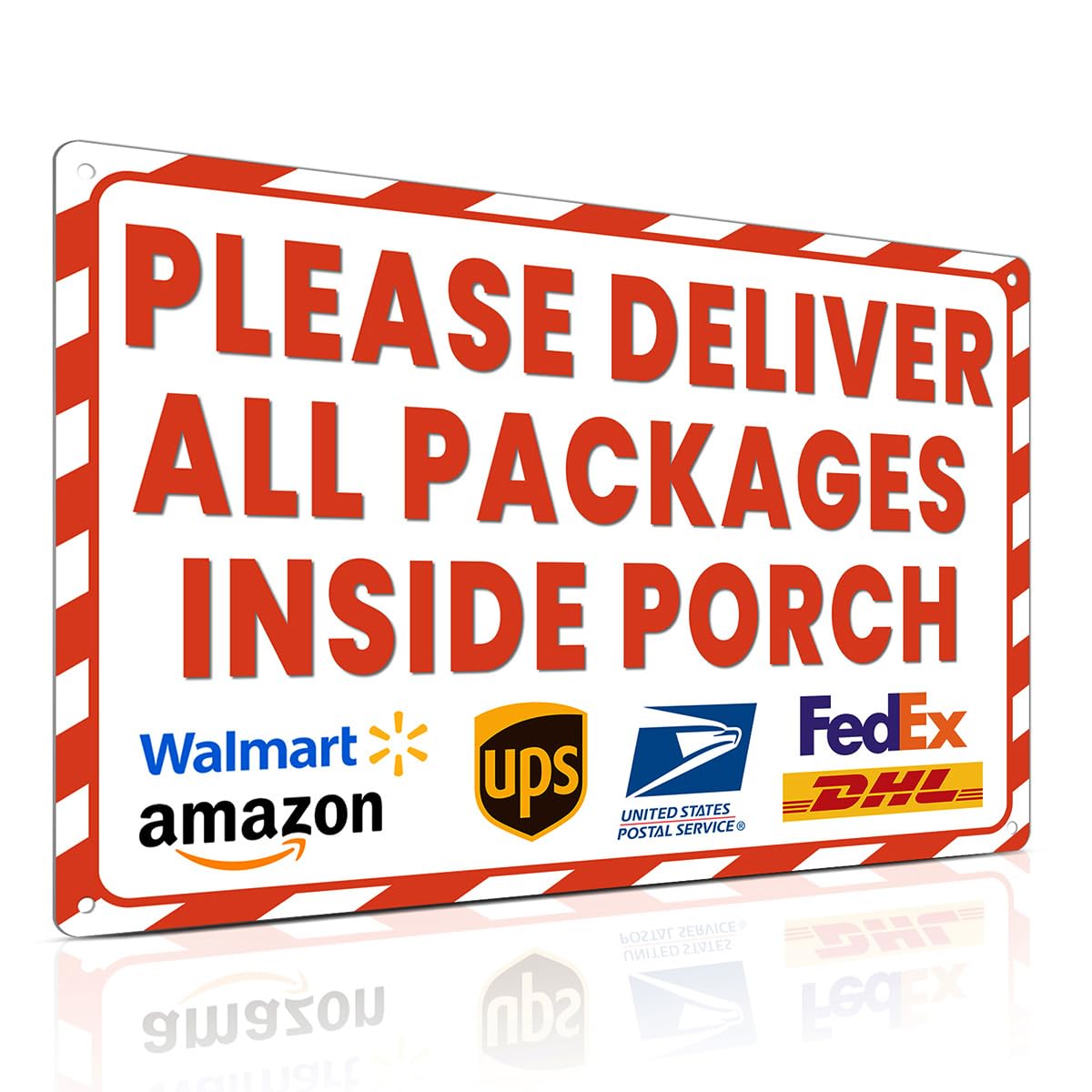 2 Pack Please Delivery Sign for Outdoor Use - Please Deliver All Packages Inside Porch - Delivery Signs for Home