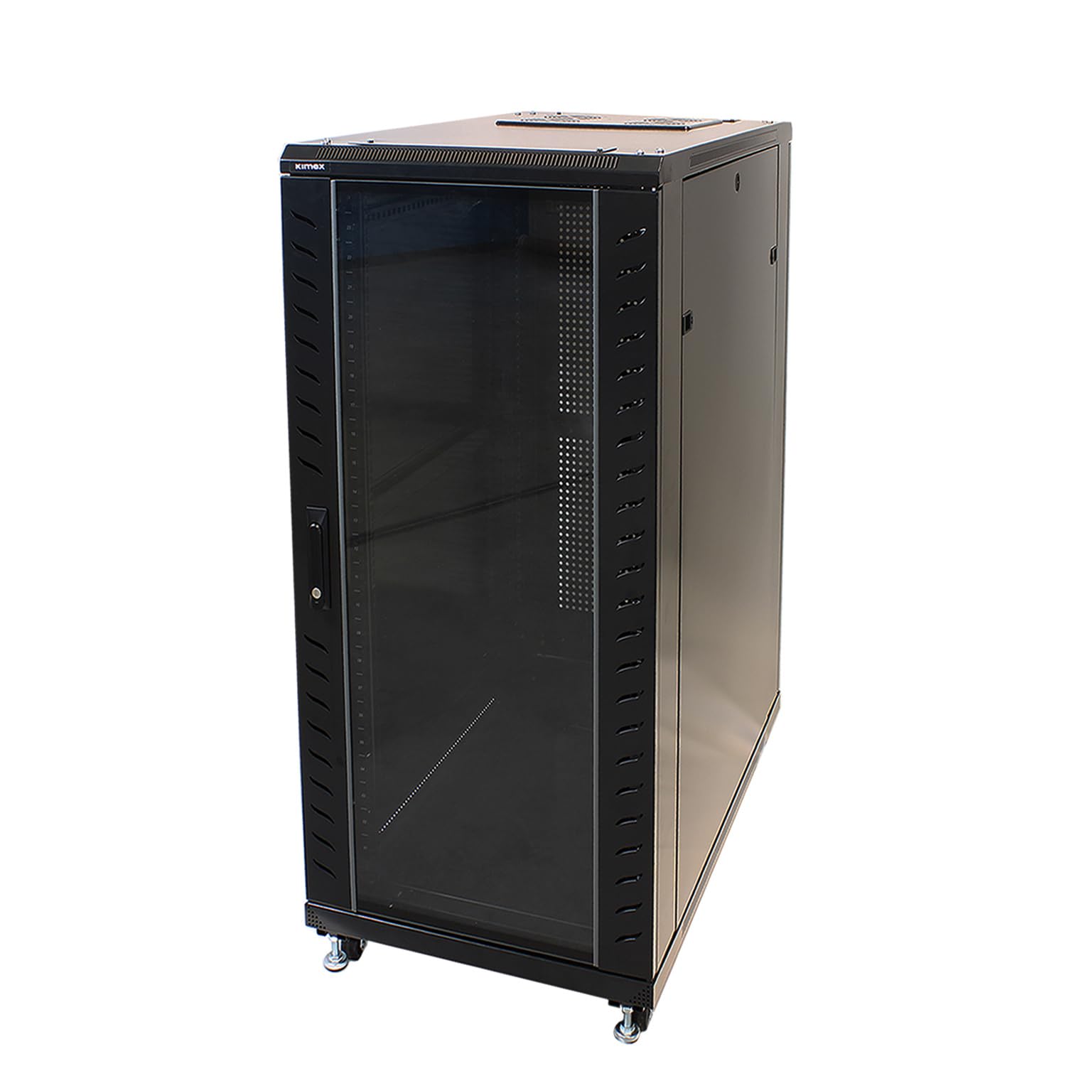 KIMEX - Armario Rack 19" de Suelo - Ancho 600mm, Fondo 800mm, Altura 42U - Negro - 112-6842K