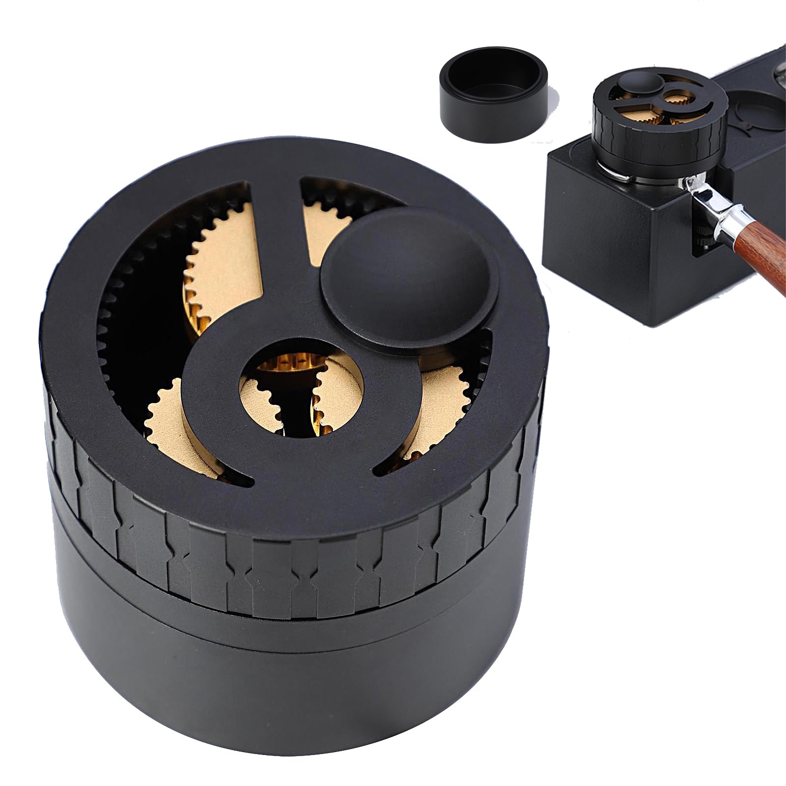 Herramienta De Distribución De Espresso, Herramienta WDT Compatible Con Mango De 58mm Distribuidor De Espresso Con Engranaje Giratorio Herramienta Wdt Suave Accesorio Esencial MáQuinas De Espresso