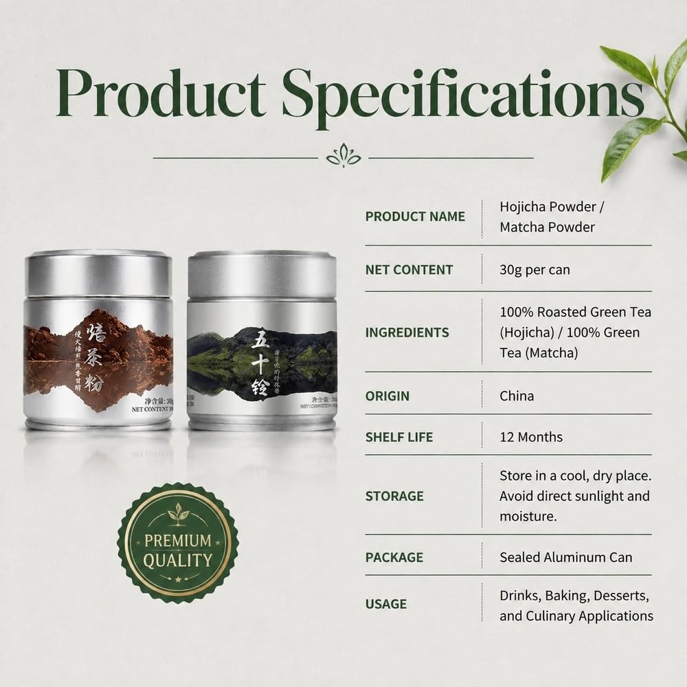 Ceremonialny proszek Isuzu Matcha i Hojicha, zero dodatków