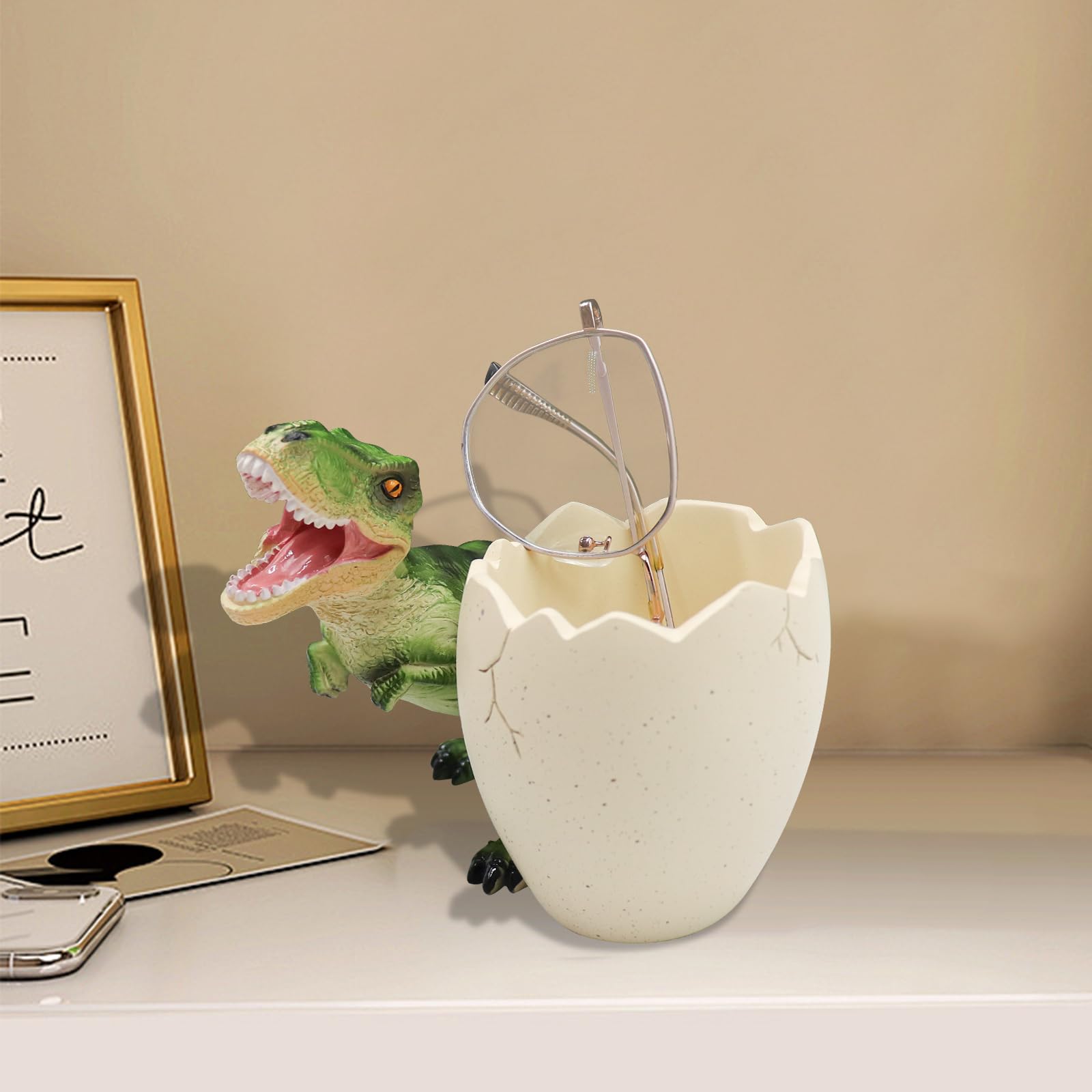 Glasses Holder, Cute Resin Dinosaur Eyeglass Holder, Funny Sunglass Display Stands, Office Desk Home Dinosaur Decor