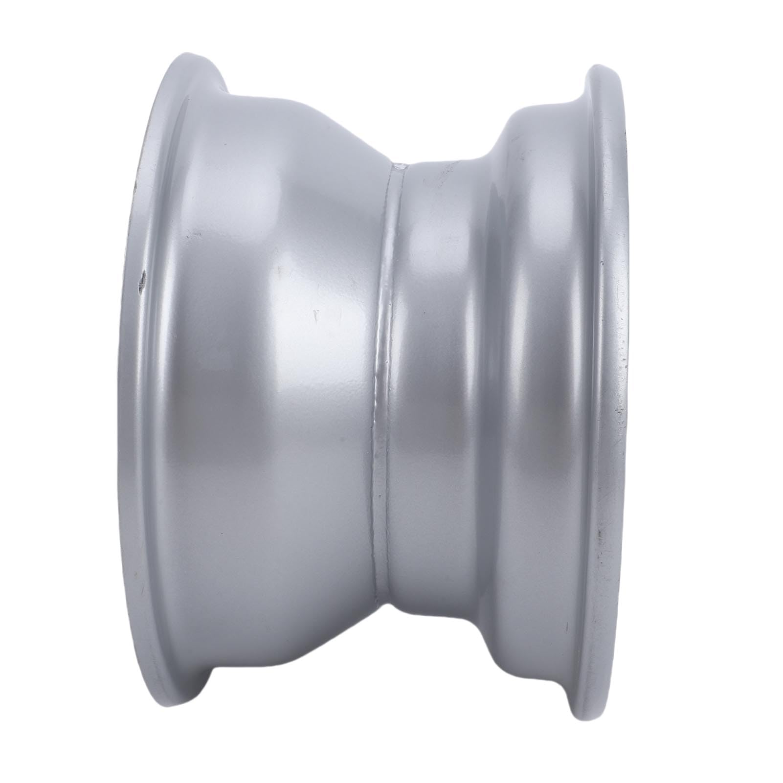 Akozon Jante de Roue de VTT 16x8-7, Jante de Remplacement en Acier à 3 Trous de 7 Pouces pour Pneus Tout-terrain Quad Go Kart UTV, Moyeu de Roue Durable (SILVER)