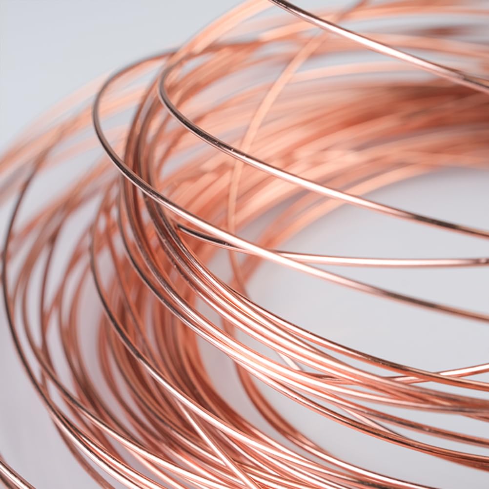 Filo di Rame T2 Puro, Filo di Rame Durevole per Cablaggio Elettrico, Trasformatore, Motore, Dissipatore di Calore, Saldatura Fai-da-Te e Artigianato,4mm (1kg)