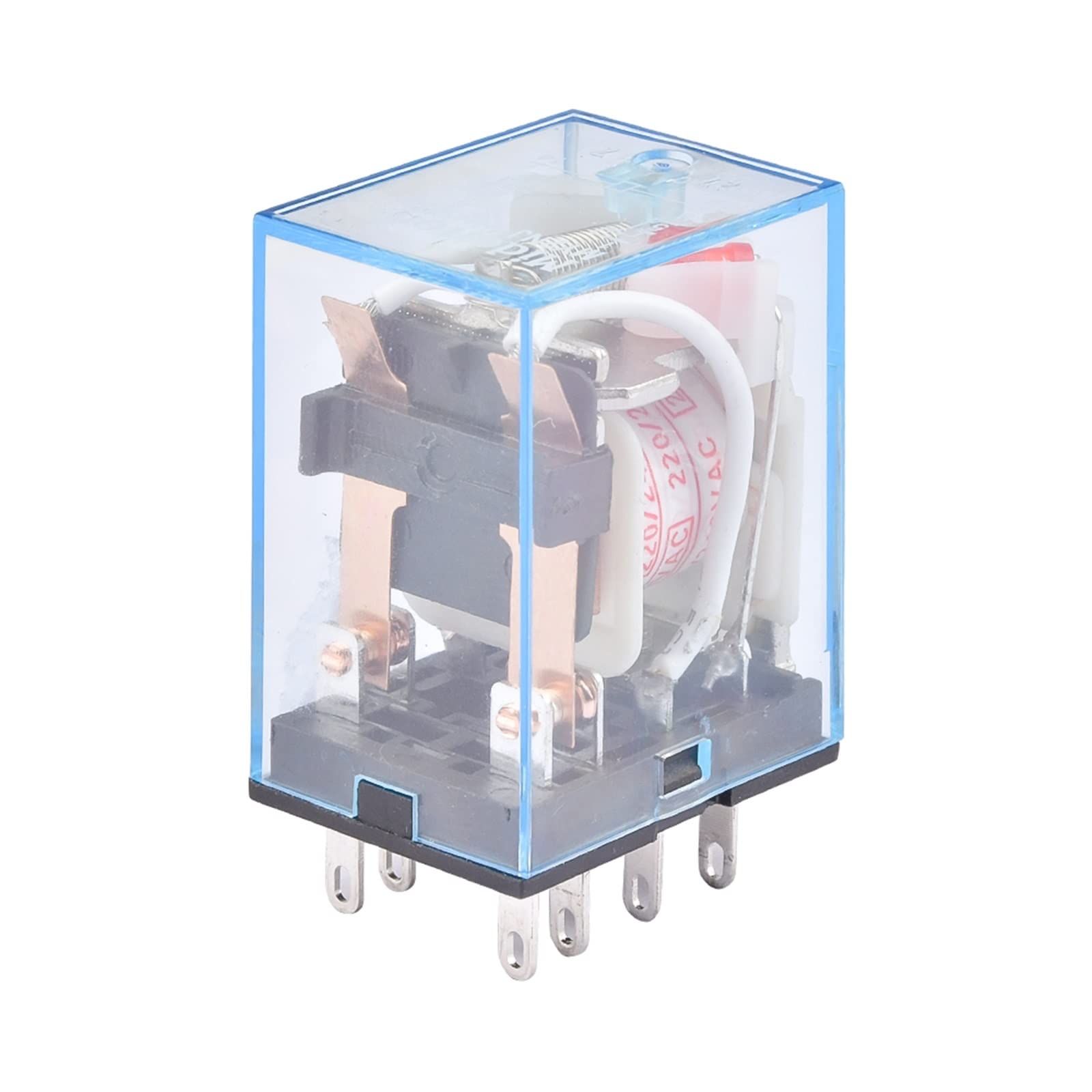 CSKWLLNBC MY4NJ Micro Mini Electromagnetic Relay 5A 14-PIN 4Full Copper Coil with PYF14A Base Socket DC 12V 24V AC 220V LED(Base only)