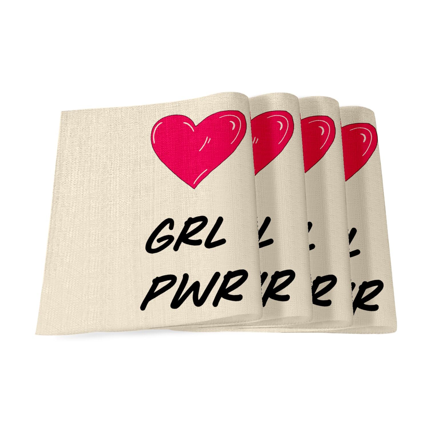 Sets de table en lin GRL PWR grand format 40x28.5 cm de haute qualité