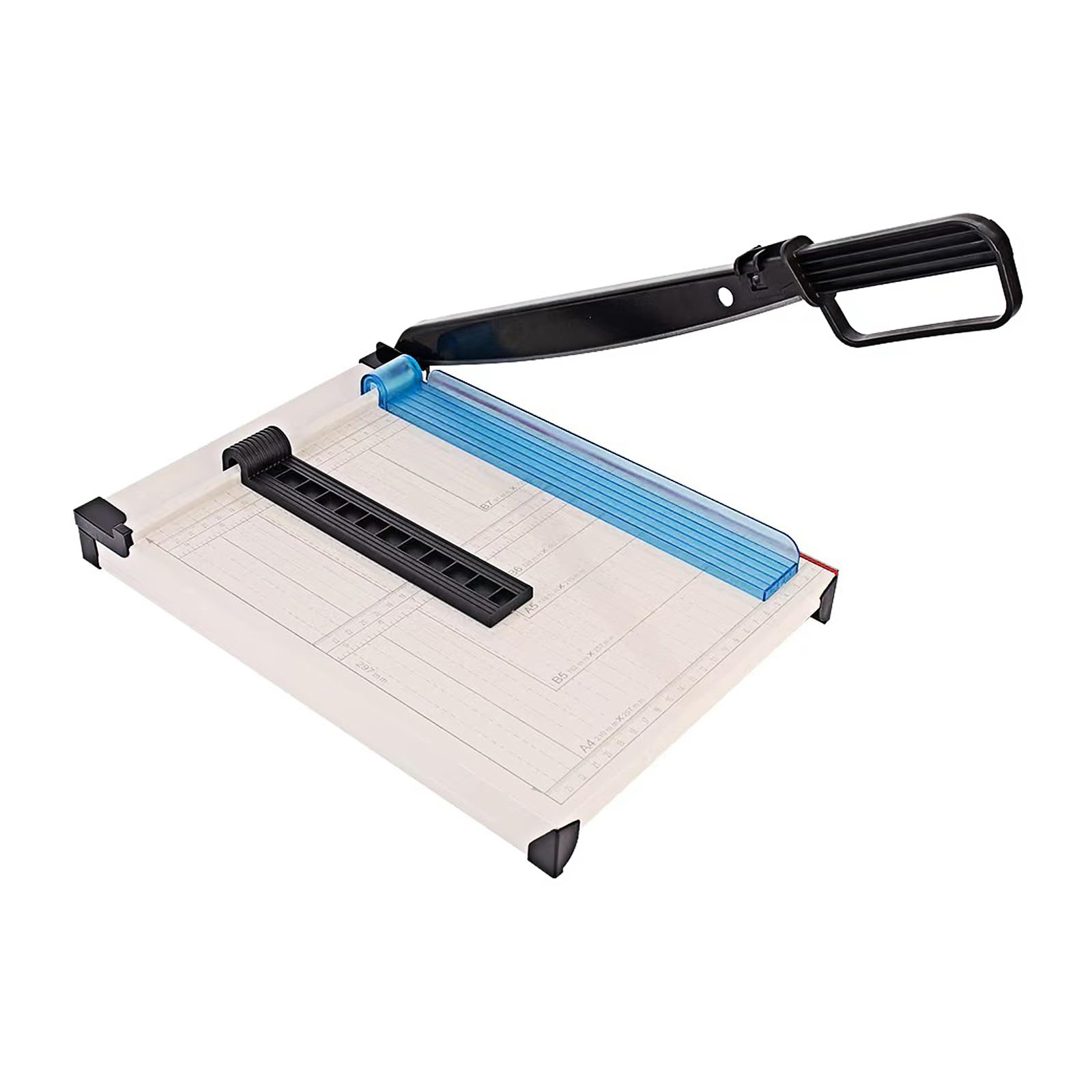 Cortador de Papel de Guillotina A4, Dispositivo de Protección, Cizalla Papel A4 B5 A5 B6 B7, Capacidad de 15 hojas, cortador de papel manual de precisión para papel, cartón, fotos, tarjetas