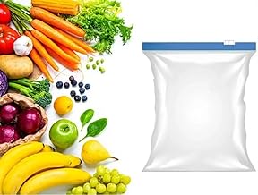 Fresh Zipper Multi-Purpose Storage Slider Bags for Food Storage; Reusable Vegetable & Fruit Ziplock Bags; BPA-Free LDPE; Fridge & Pantry Organizer; Leakproof & Durable (20)
