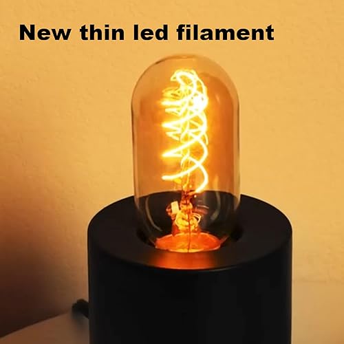 Miniatura 2 de Bombilla LED vintage de filamento espiral T14, base E26, equivalente a 4 W, blanco cálido de 40 W, 2200 K, regulable, AC120 V, 400 lm, vidrio ámbar,