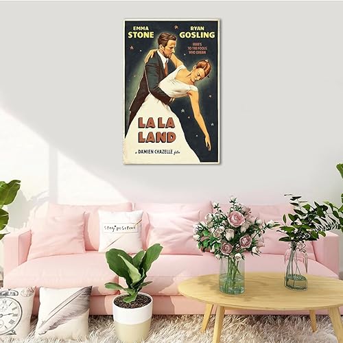Miniatura 2 de Zyqrixl Póster de la película Lala Land, Ryan Gosling Dancing Retro Funny Vintage Poster Art Art Art Impreso Arte, Pósters para dormitorio,
