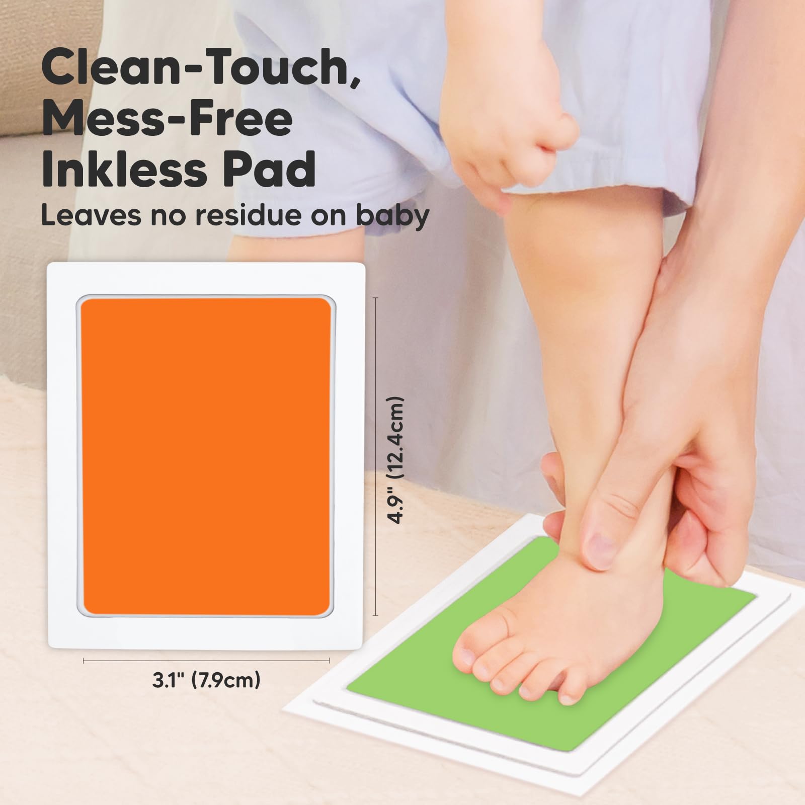 Snapklik.com : 4-Pack Inkless Hand And Footprint Kit - Ink Pad For Baby ...