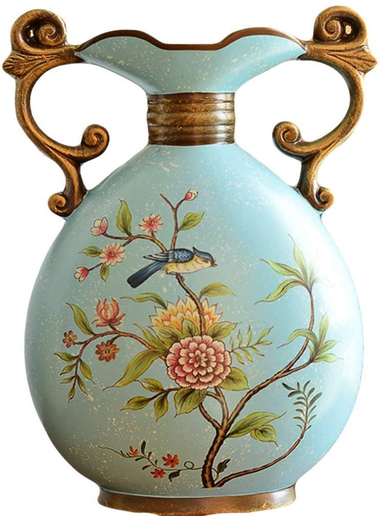 Vase en céramique de style européen MU rétro américain chic avec double oreille modèle B