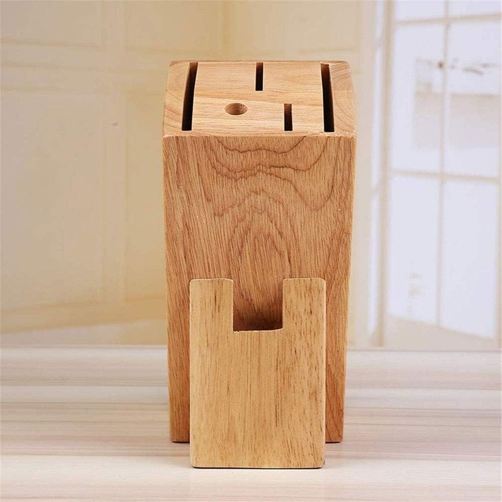 Knife Block Storage Stand Kitchen,Only Selling Cutter Holder,Solid Wood Insert Bamboo Wooden,Convenient Safe