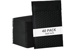 4x8 Inch Black Bubble Mailers - Small Business Shipping Solution