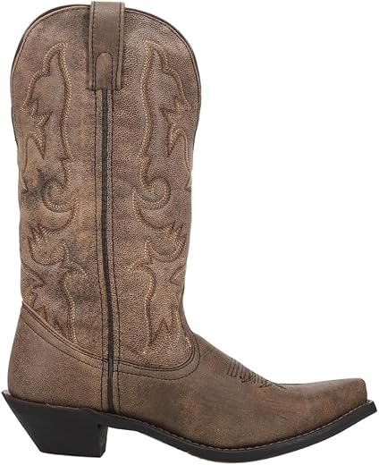 Laredo Women's Access Western Boot, Black/Tan, 11 W US