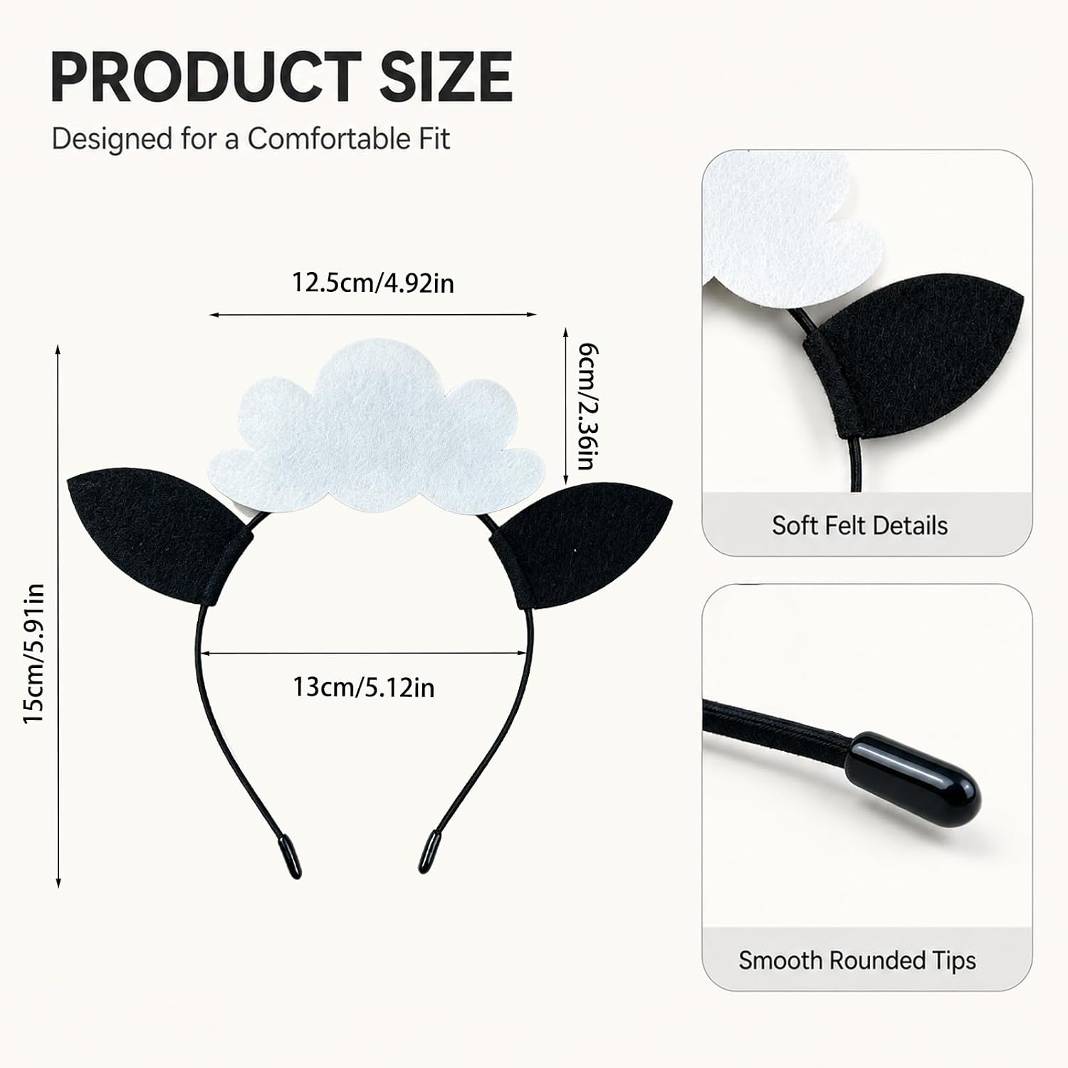 Sheep Ear & Lamb Ears Costume Headbands for Women
