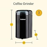 Vista 7 de Cuisinart Molinillo de café, molinillo de granos de café con control de un solo toque con cuenco y cuchillas de acero inoxidable, capacidad de 2.5