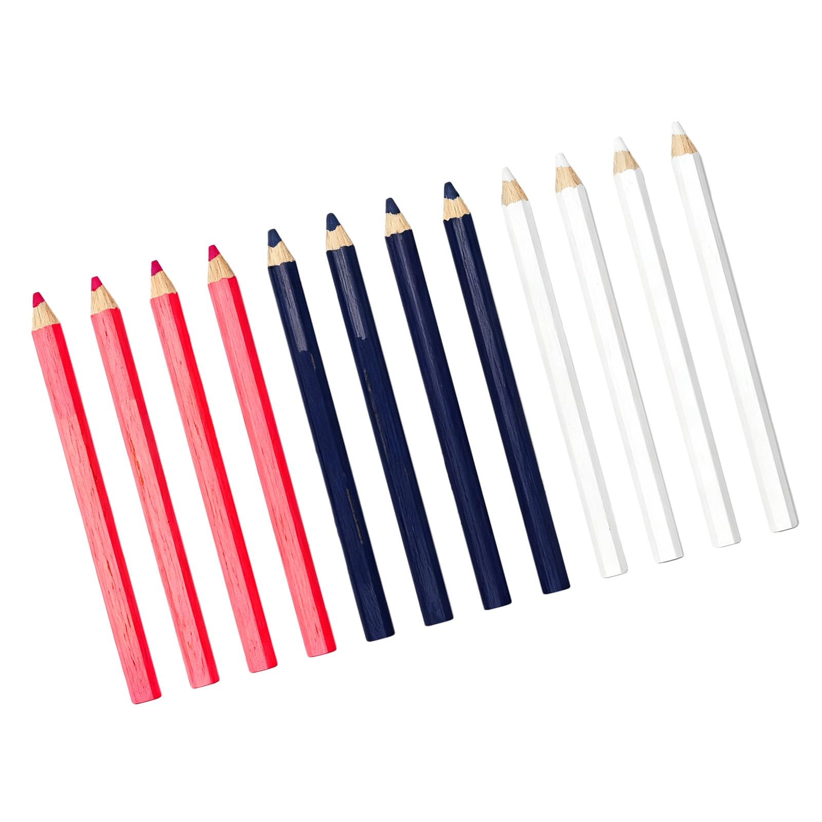 Jazuaiao 12Pcs Wooden Dressmaking Pencil Fabric Marking Pencil for Marking on Glass Ceramic Clothing Pattern Making Sewing Craft Wooden Craft
