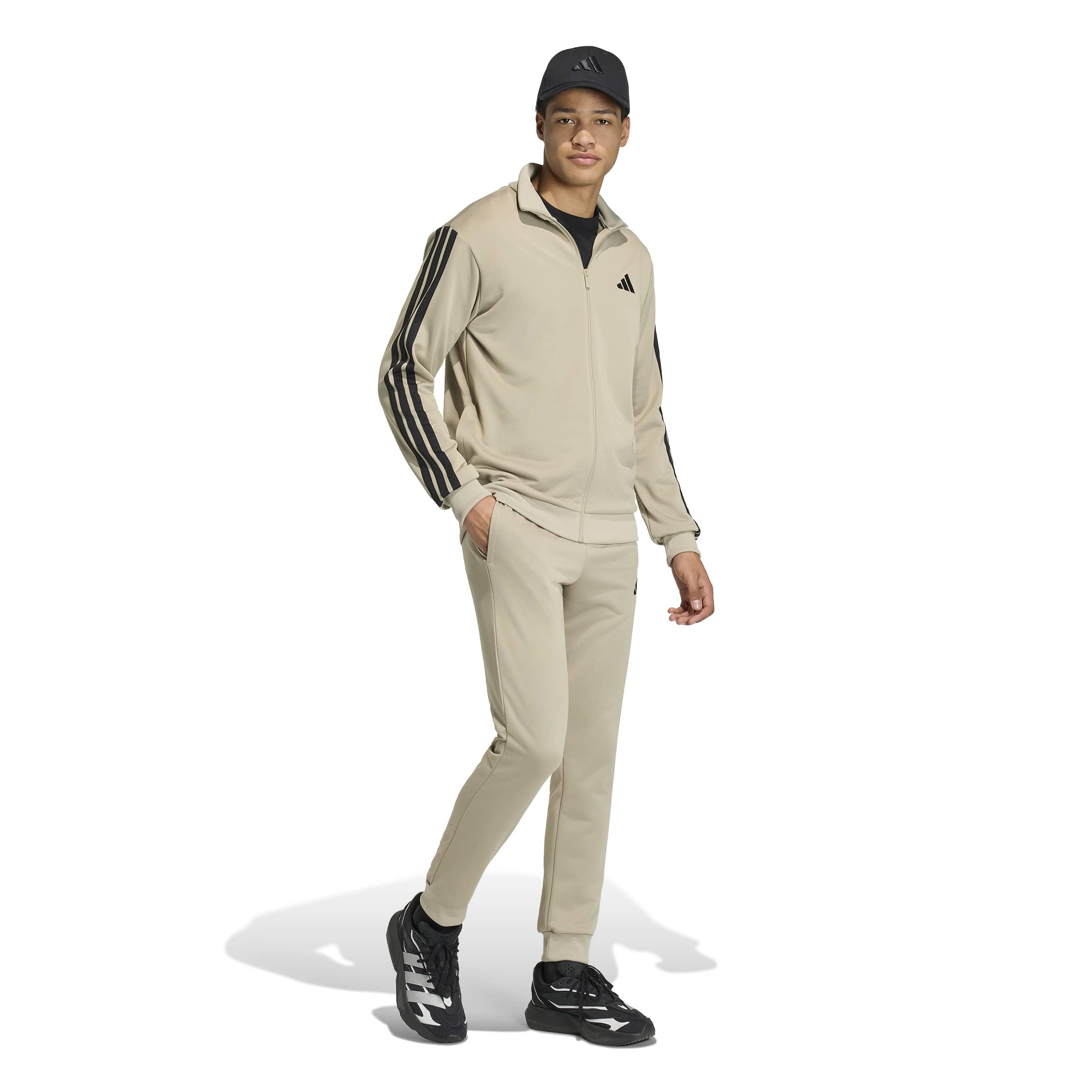 adidas Herren 3 STRIPES FRENCH TERRY TRACKSUITS, Wonder Cargo, S