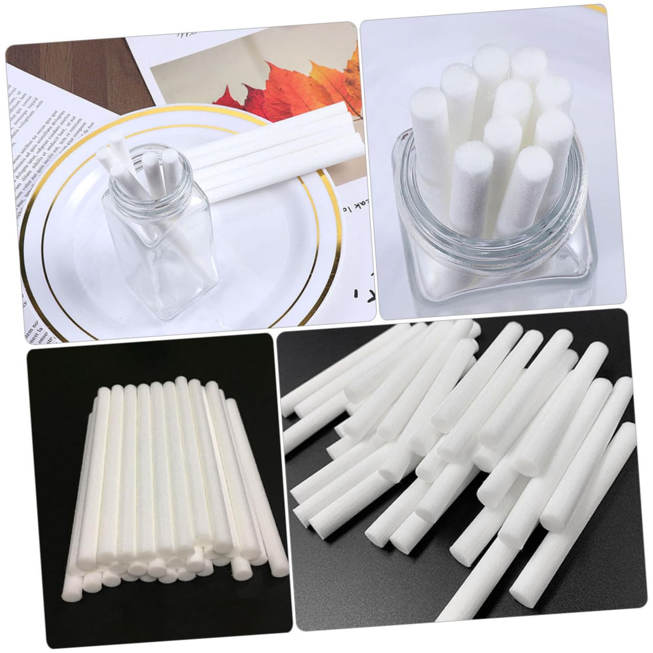 Bastoncini Diffusore Profumo 15 Pezzi in Cotone Assorbente Bianco