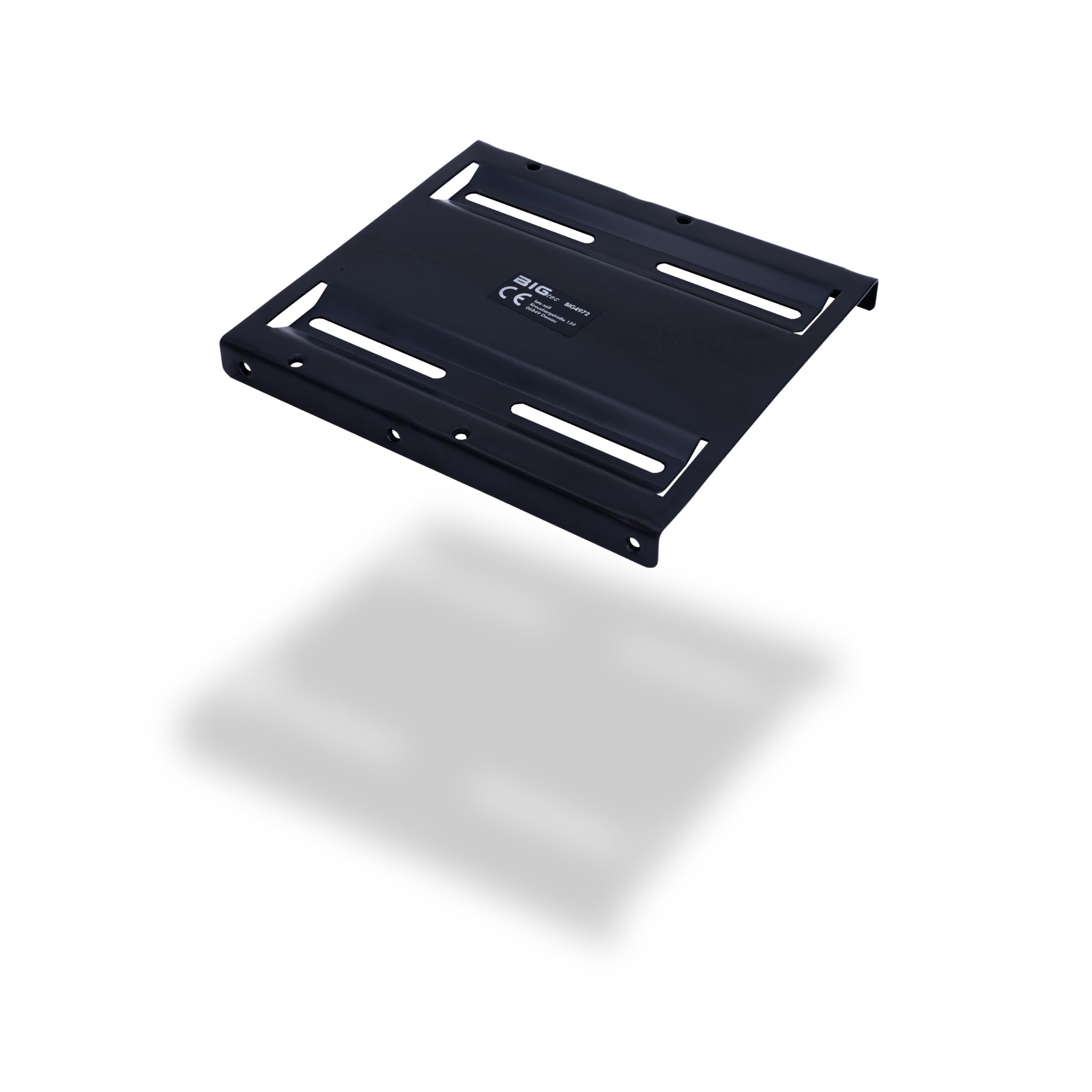 BIGtec Adattatore per dischi rigidi SSD HDD telaio da incasso 2,5" a 3,5" telaio intercambiabile per PC, supporto per computer, binari di montaggio in metallo nero