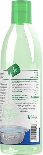 Miniatura 10 de TropiClean Fresh Breath - Aditivo de agua para el cuidado bucal para perros ambientador de aliento para perros placa y defensa del sarro no requiere