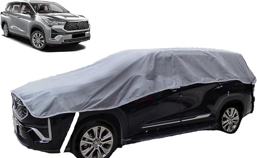 Smart Fabrik || Half Body Cover for Car || UV Protection || Water Proof (SUV Car Grey)
