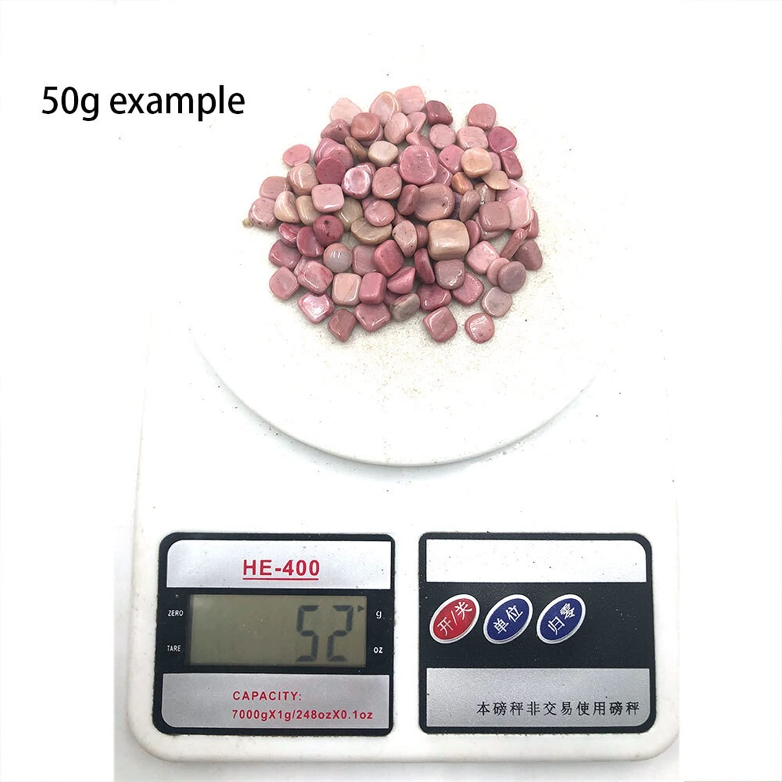 Piedra de rodonita Natural a Granel de 50g, Cristales de Cuarzo, virutas de Grava, de Roca, pecera, jardín, Acuario, decoración del hogar, Cristal
