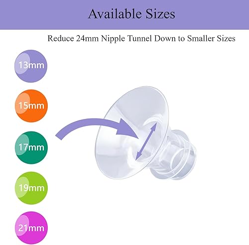 Miniatura 2 de Insertos de brida de 0.748 in, 6 piezas para tamaño de pezón de 0.591 in-0.669 in, se adapta a Momcozy S12 ProS9 ProM5, S9S12S19S21S23, Elvie,
