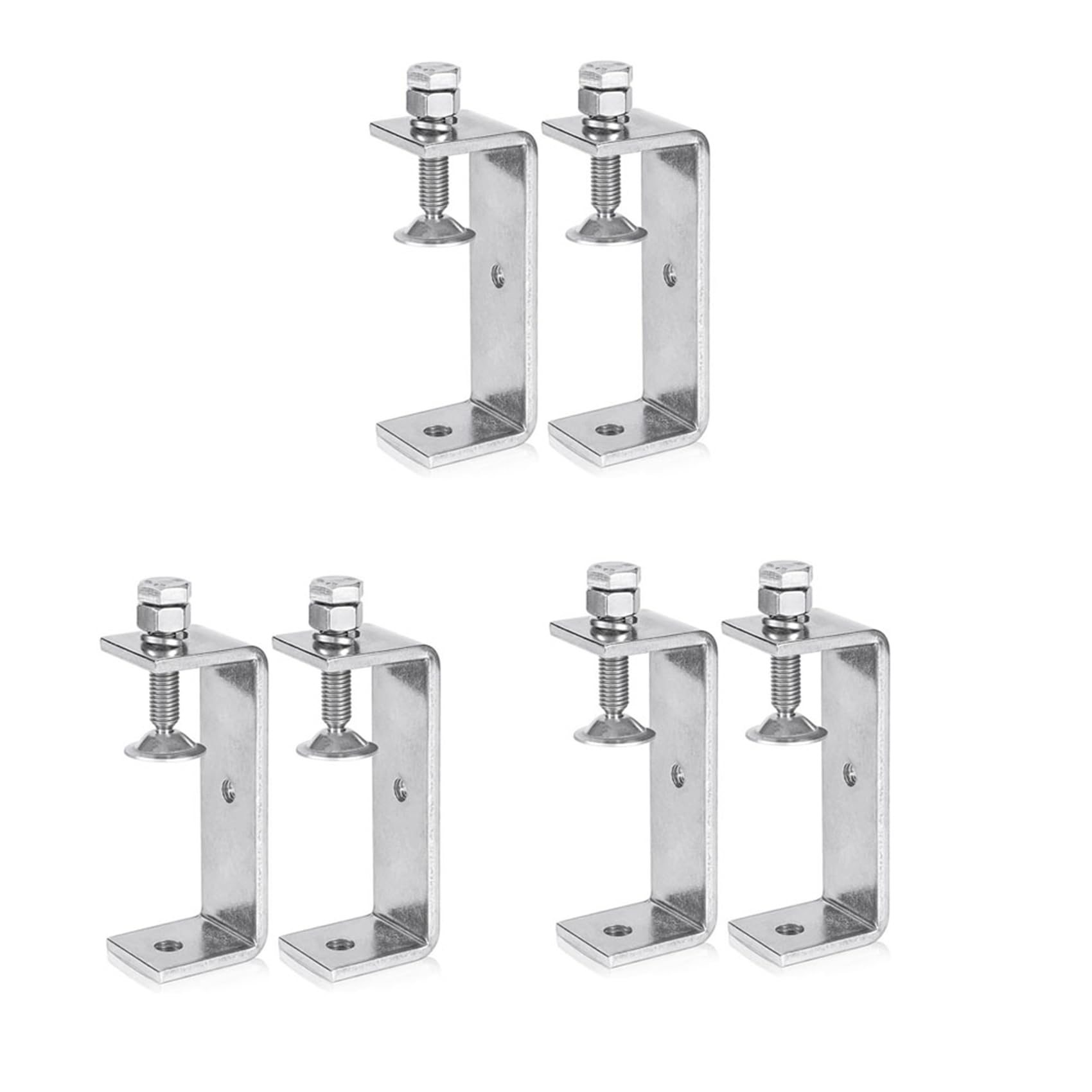 Jnchdghwa As Shown Clamp Heavy Duty Clamp Metal C Clamp Woodworking C-Clamp With Wide Jaw Opening (130Mm),6Pcs