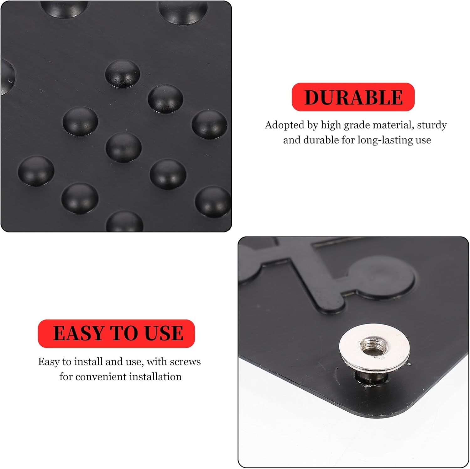Car Pedals Replacement Heel Pad 8.66X5.91 Inches Non-Slip Floor Mat Footrest for Cars and Trucks Automotive Body Trim