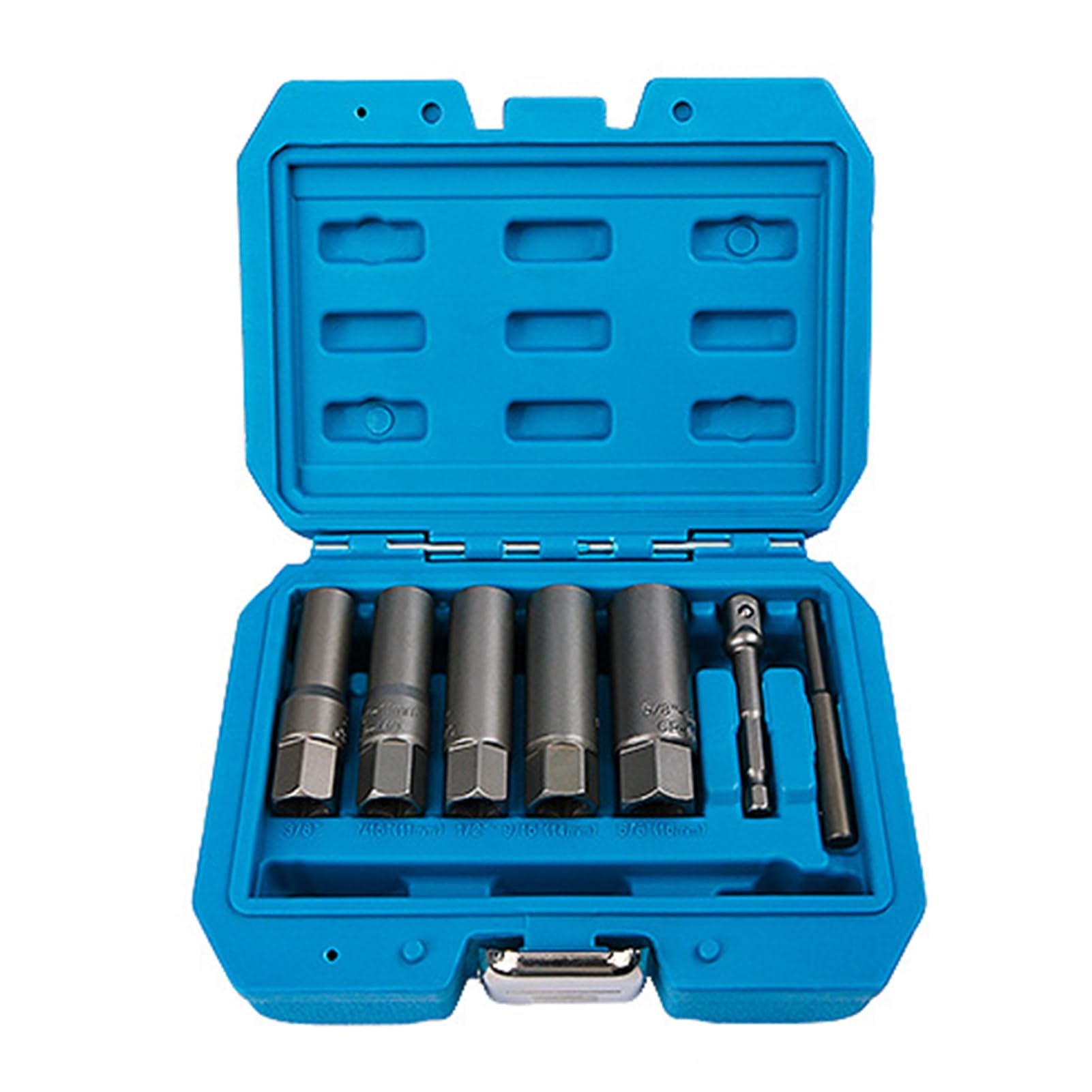 Juego de 12 extractores de tuercas, herramienta para quitar tuercas peladas, juego de llaves de extracción de tuercas para pernos congelados dañados, pernos oxidados, tornillos
