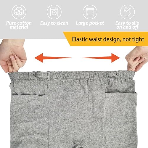 Miniatura 5 de 2 PCS Postoperative Care Ostomy Stoma Shorts for Nephrostomy Bag and Catheter Leg Bag, Comfortable, Machine Washable