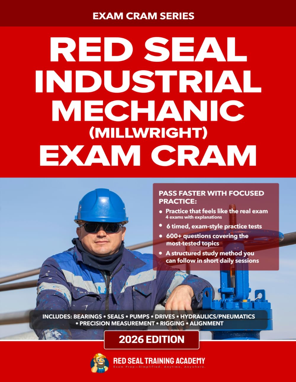 Industrial Mechanic (Millwright) Red Seal Exam Prep 2025–2026: 1000 Practice Questions, 4 Explained Practice Tests and 4 Full Exam Simulations: Exam ... Guide (RED SEAL ACADEMY EXAM CRAM SERIES)