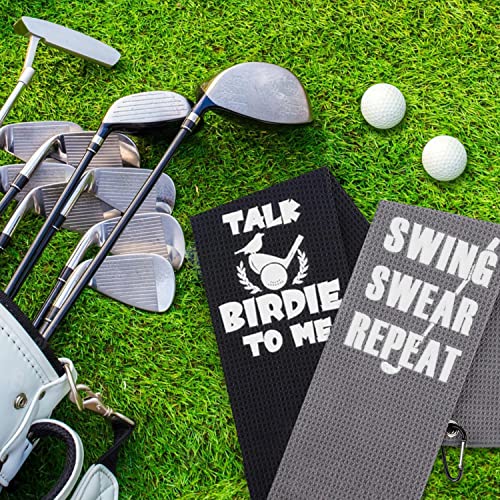 Arsemica Funny Golf Gifts For Men Women, 2 Pack Embroidered Golf Towels For Golf Fans, Golf Bag Towel With Clip - Novelty Birthday Gifts For Dad Husband Uncle Grandpa #TOP1
