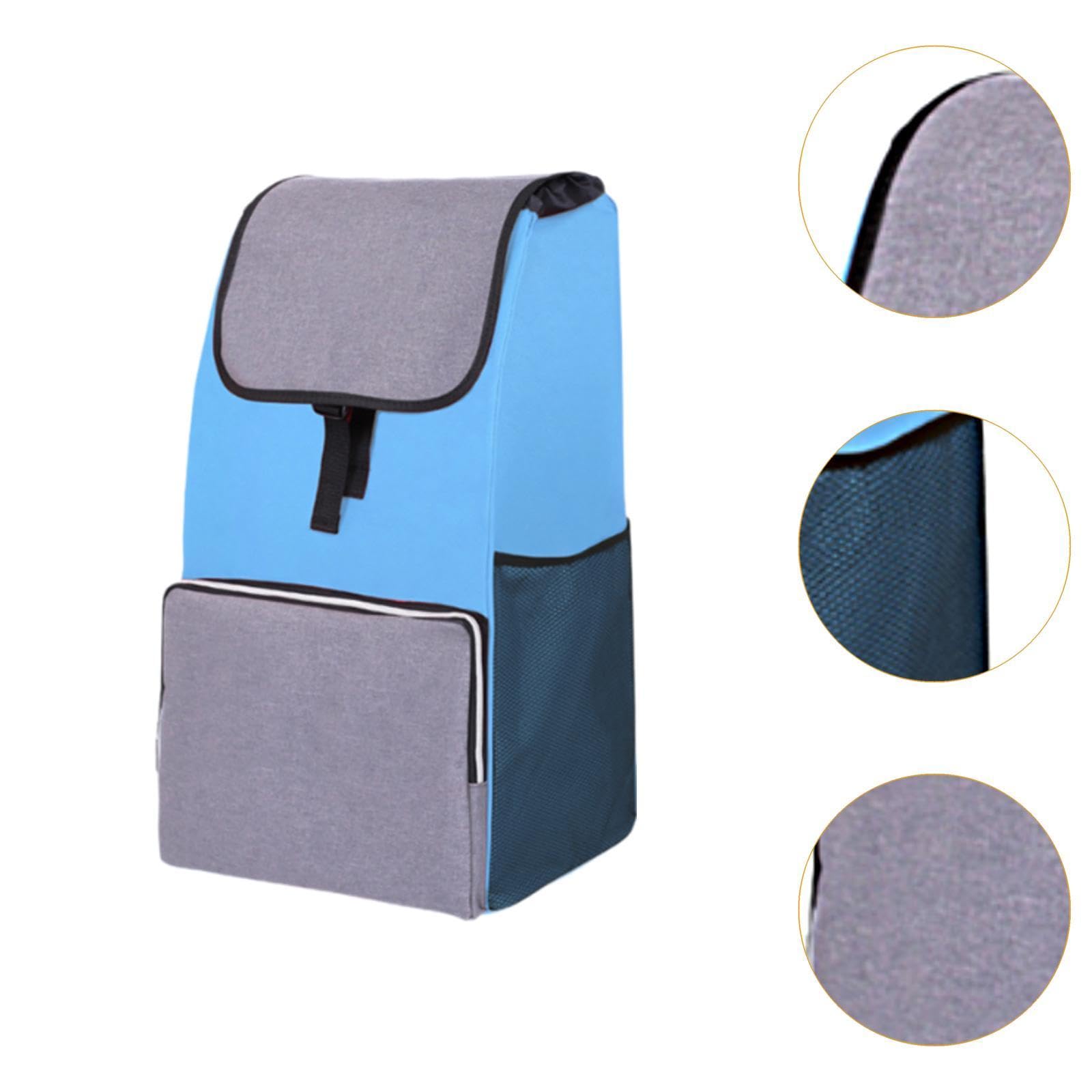 Colcolo Einkaufswagentasche Trolley-Ersatztasche Ersatztasche Tragbare wasserdichte zusammenklappbare Trolley-Zubehör-Aufbewahrungstasche aus Oxford-Stoff, Blau
