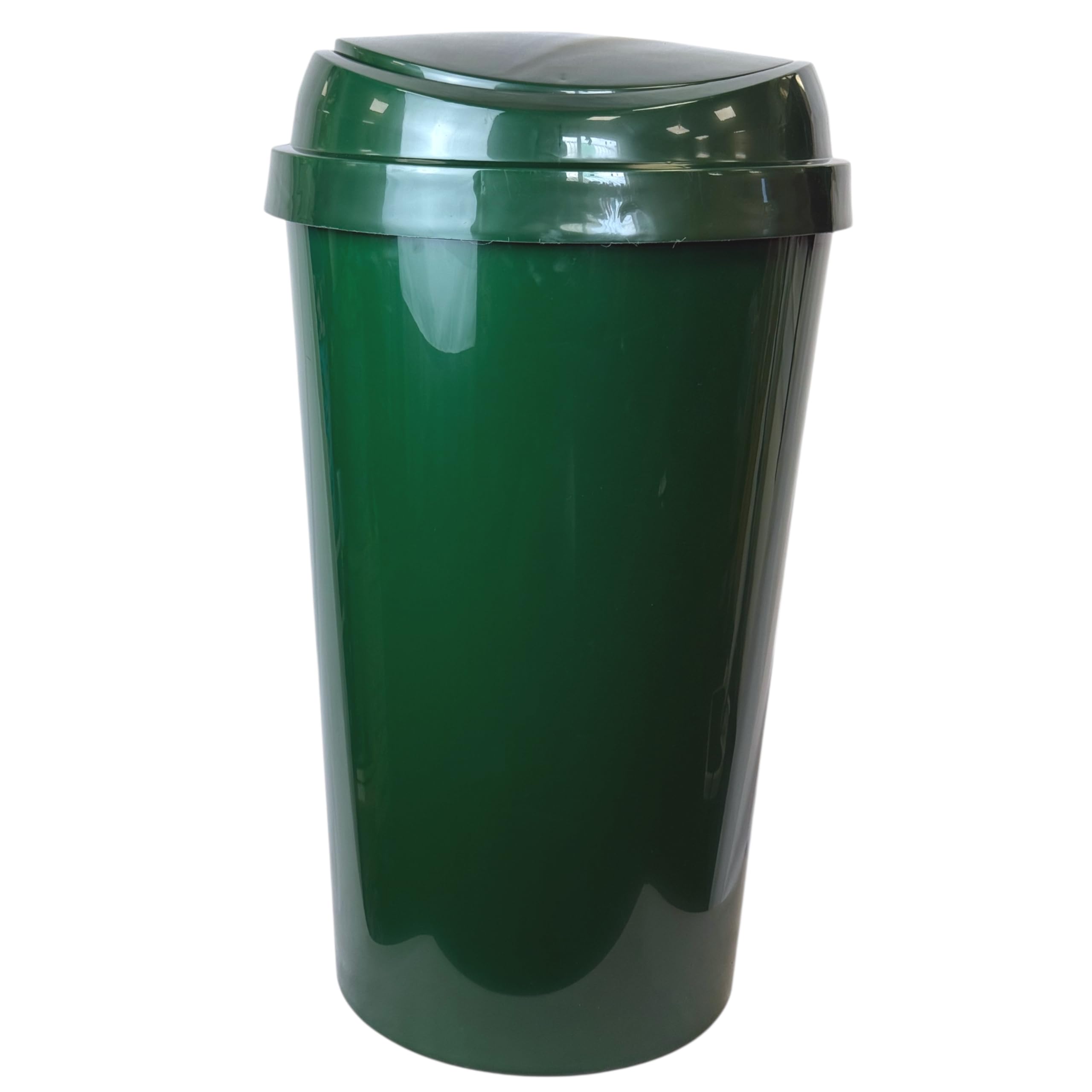 Easy Shoppingยฎ 46L Green Touch Bin Recycling Bin Touch Top Lid for Home, Garden, Office, School, Kitchen, and Bathroom, 46 Litre Waste Dustbin