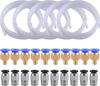 SIQUK 5 Pcs Teflon Tube PTFE Tubing 1M