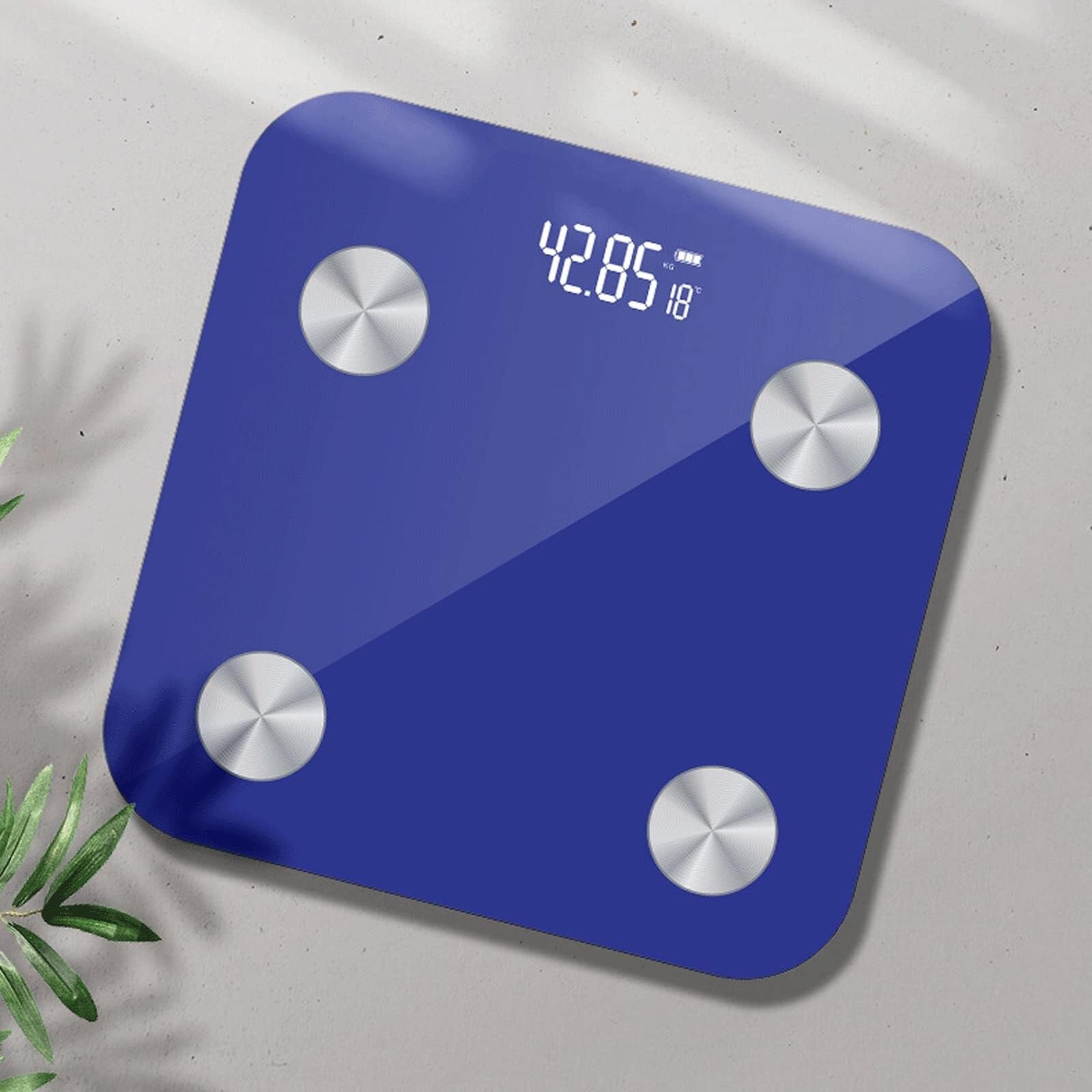 Cyfrowa Waga Waga Waga Bluetooth Waga Do Pomiaru Tkanki Tłuszczowej Łazienka Ważenie Elektroniczna Waga Ciała Waga łazienkowa(Grün)