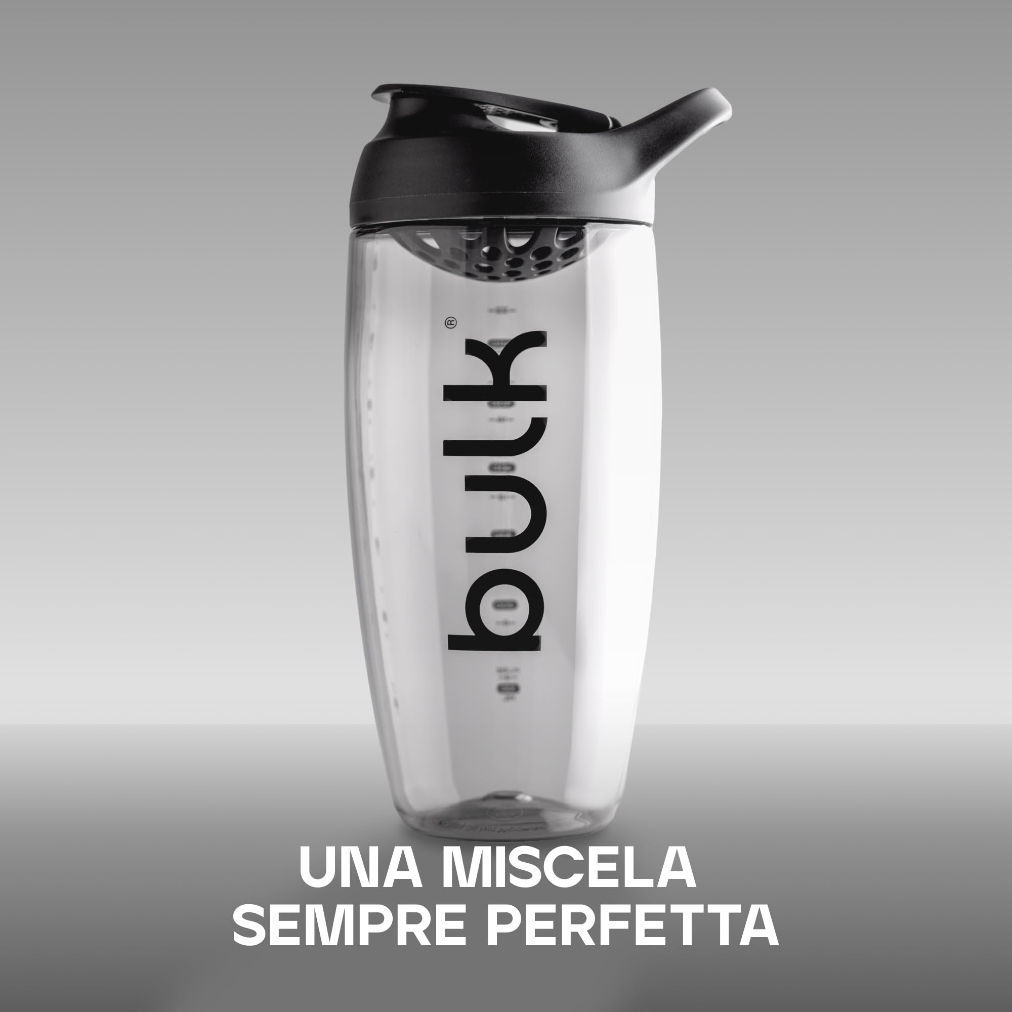 Bulk x Promixx Pursuit Ecozen Shaker | Nero | 700ml | Ecologico & Resistente agli Urti | Coperchio Antiperdita | Agitatore Snap-Fit per Shaker Lisci | Uso Quotidiano