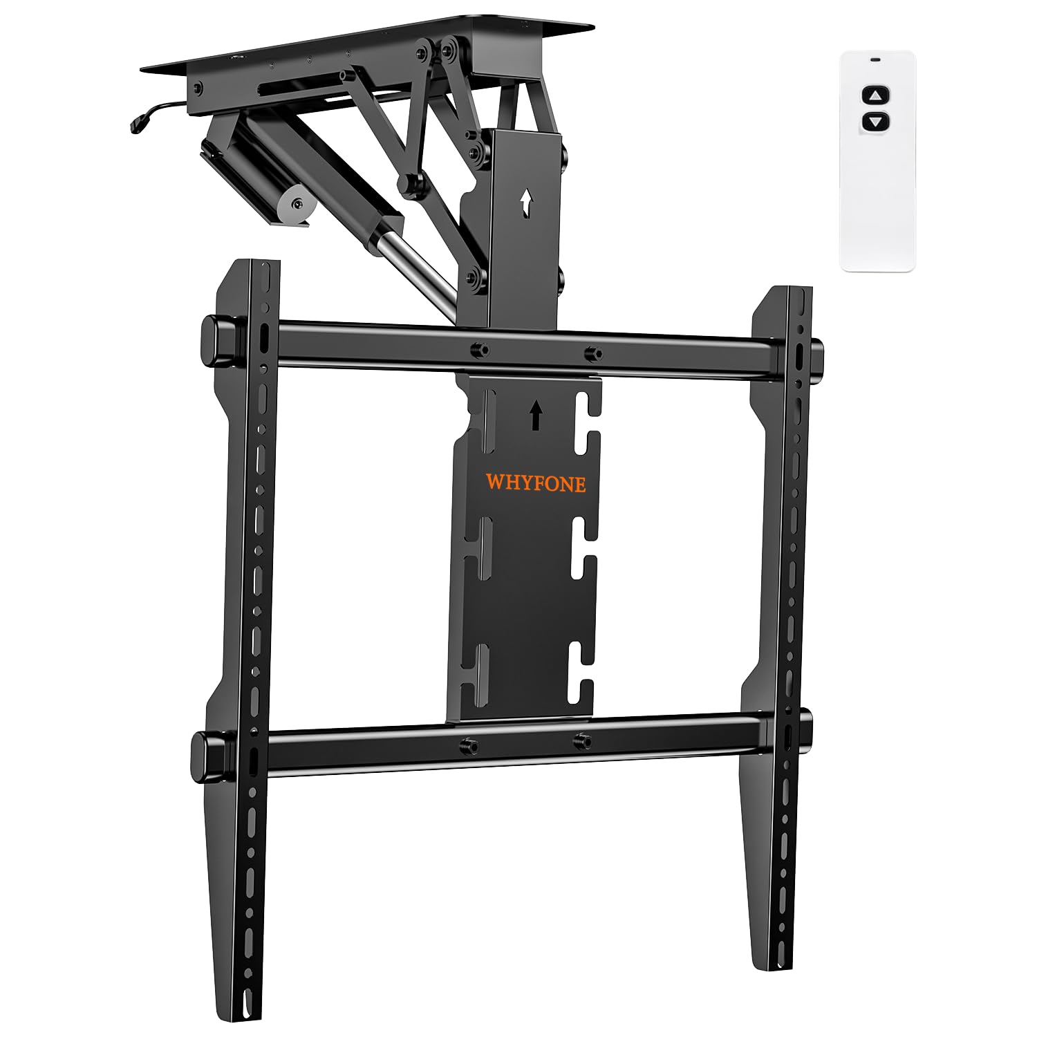 TV Deckenhalterung Elektrisch für 37-86 Zoll Fernseher bis 50kg, Motorisierte Klapphalterung TV Halterung Decke mit Fernbedienung für Flache & Geneigte Decken, max. VESA 600x600mm