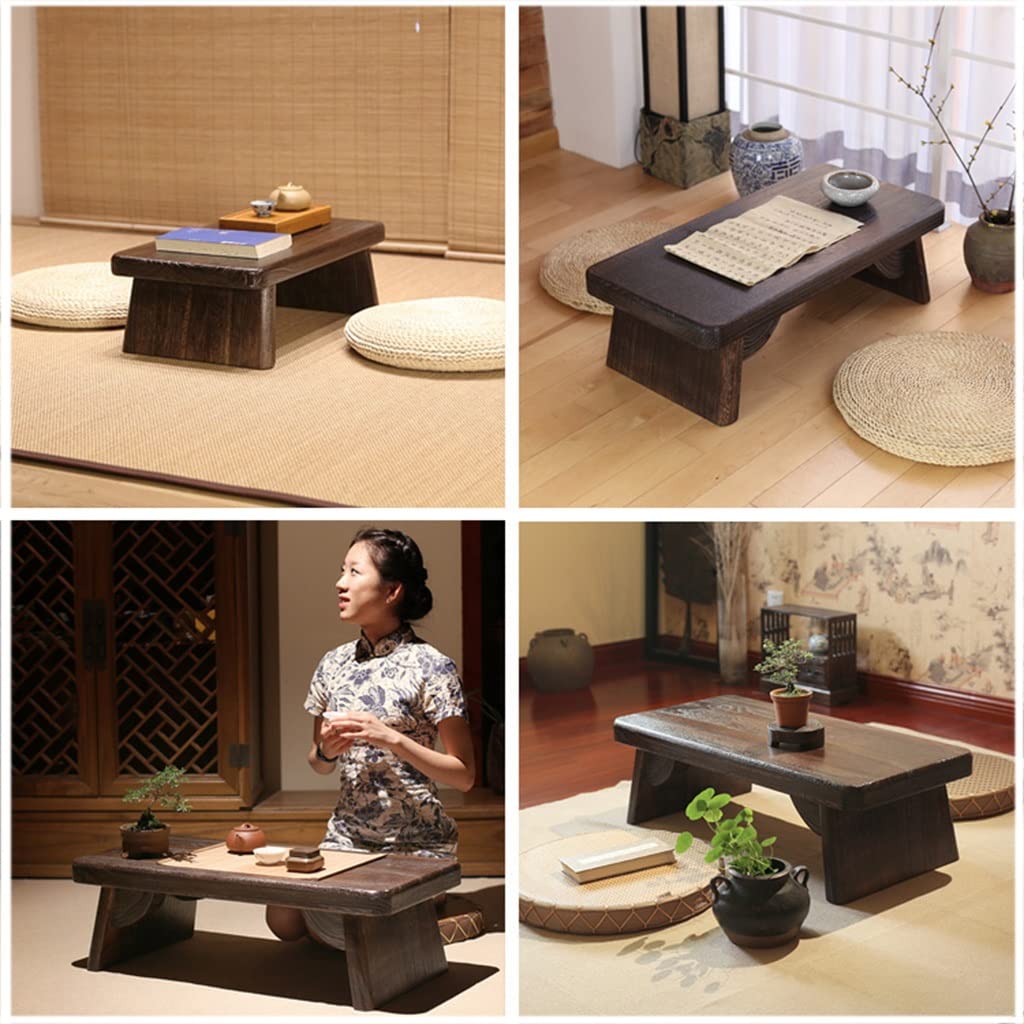 Home Coffee Table Retro Meditation Low Table Japanese Tatami Table Living Room Zen Tea Table Coffee Table Suitable for Bay Window (Size : 68x36x20cm)