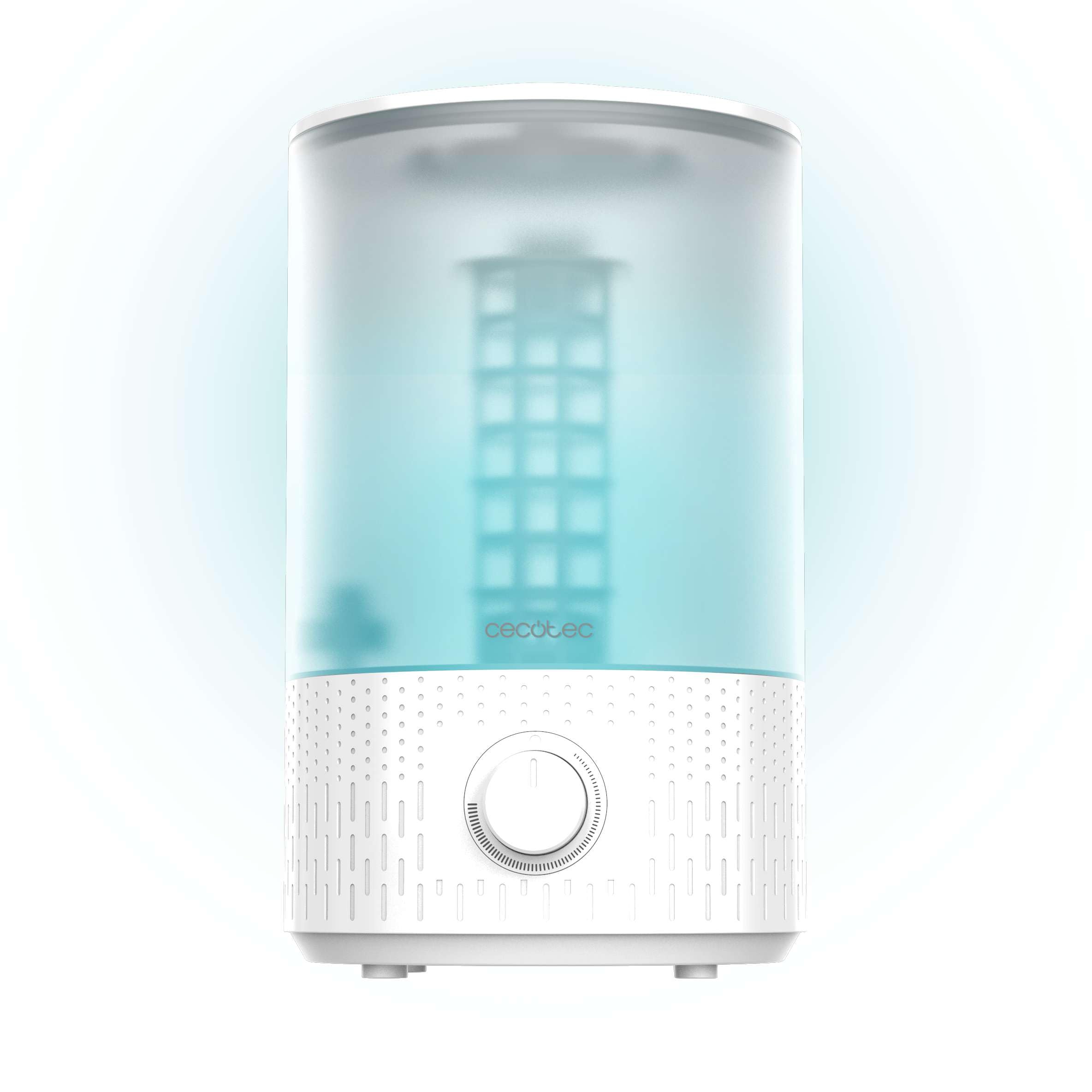 Cecotec Humidificador de Agua Breezecare 2500 Light. 27W, Humidificación Máxima 250ml/h, Depósito de 2,5L, Rueda de Control, Luz LED, Uso Seguro y Saludable, Cobertura hasta 30m²
