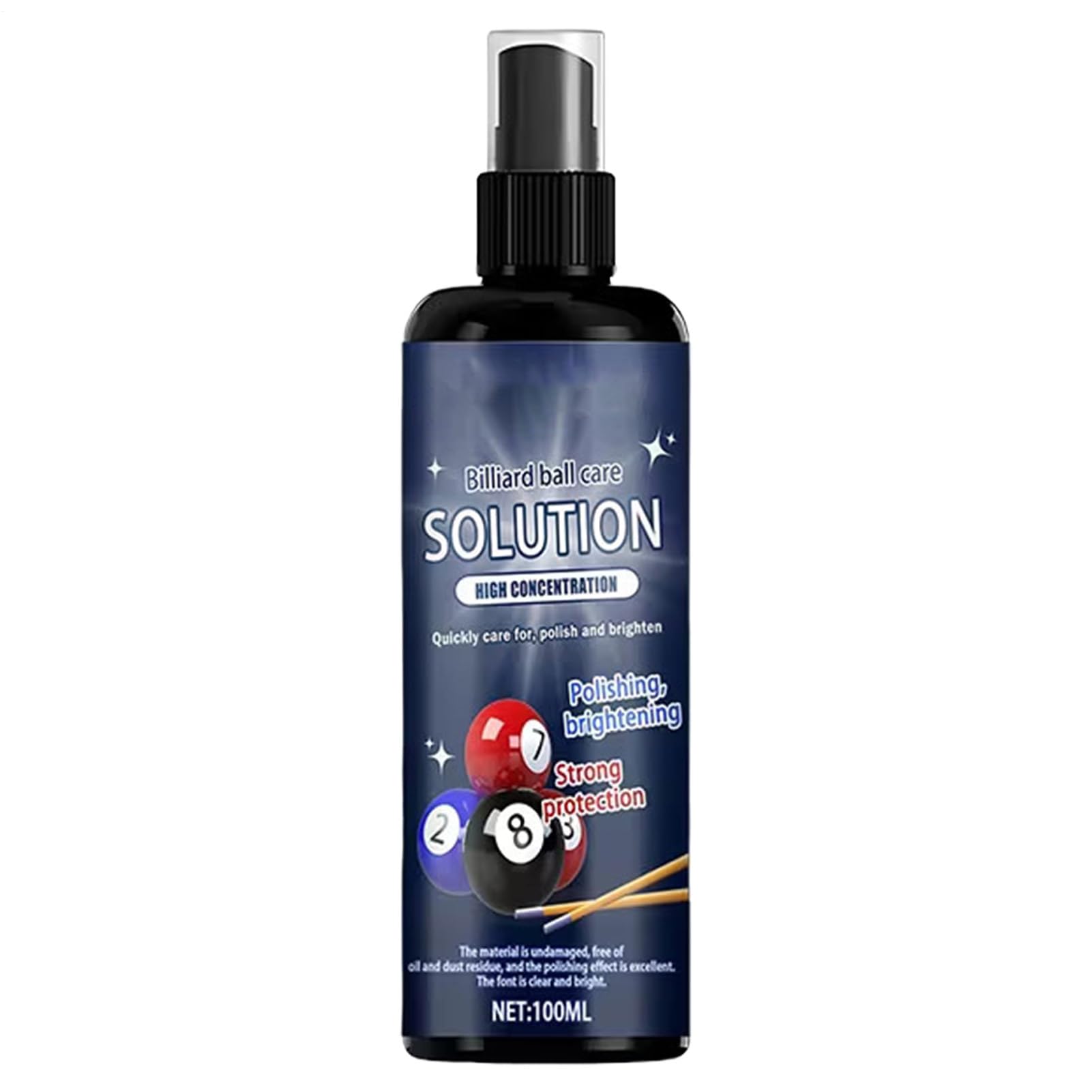 Limpiador de bolas de billar 100 ml con esponja | Accesorios de billar para piscina