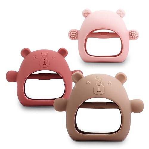 Miniatura 1 de Paquete de 3 juguetes de dentición para bebés para más de 3 meses 2022 nuevos juguetes mordedores que nunca se caen sin BPA a prueba de polvo