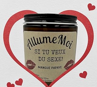 Bougie Sexuelle, Érotique, Sexy, Bougie AllumeMoi Si Tu Veux du SEXE, bachelorette party bougie, Anniversaire de mariage, Bougie Drôle, Cadeau d'anniversaire homme, Bougie Massage, AllumeMoi Chandelles (Mangue Papaye)